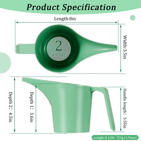 Relaxweex bird seed scoop side view showing compact, space-saving form.