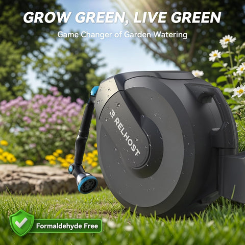 Relhost impact-resistant housing protects the reel outdoors.