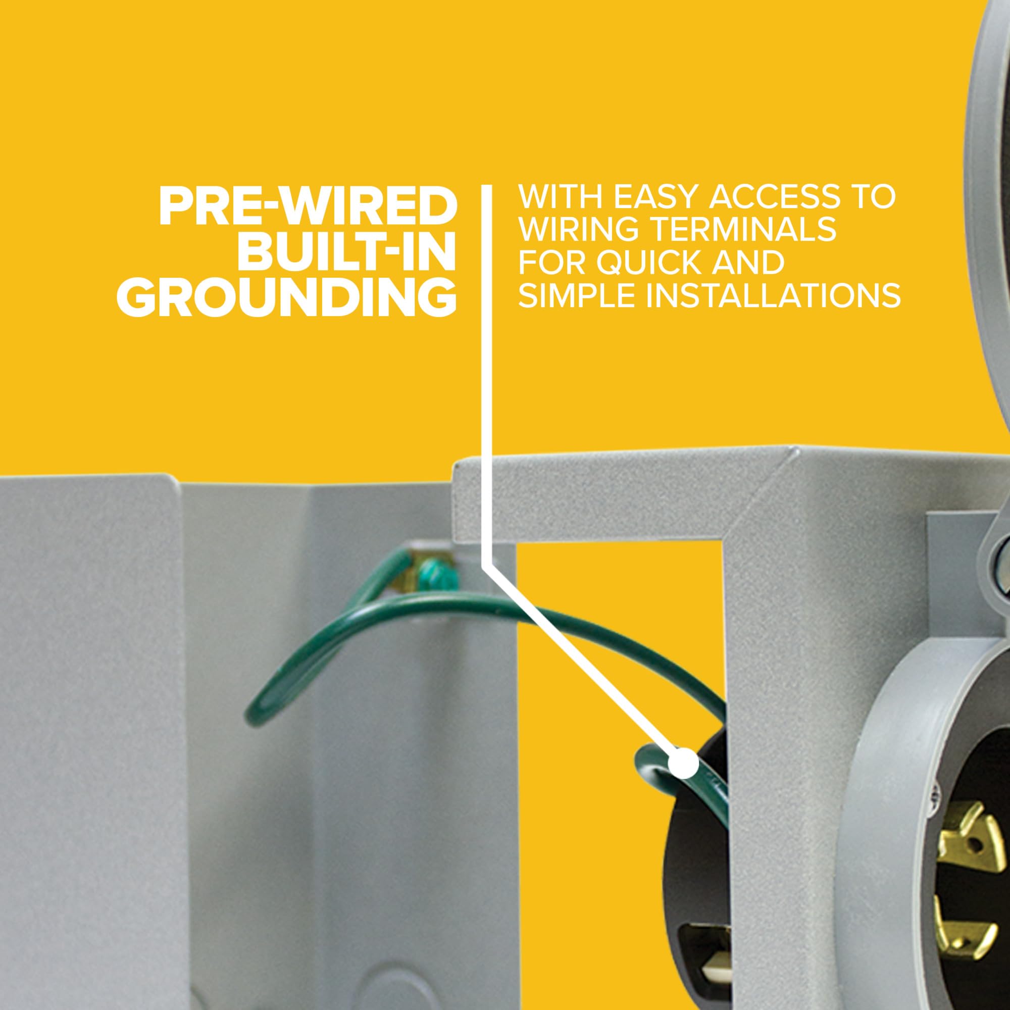 Four knockouts on PB50 sides, bottom and back simplify wiring