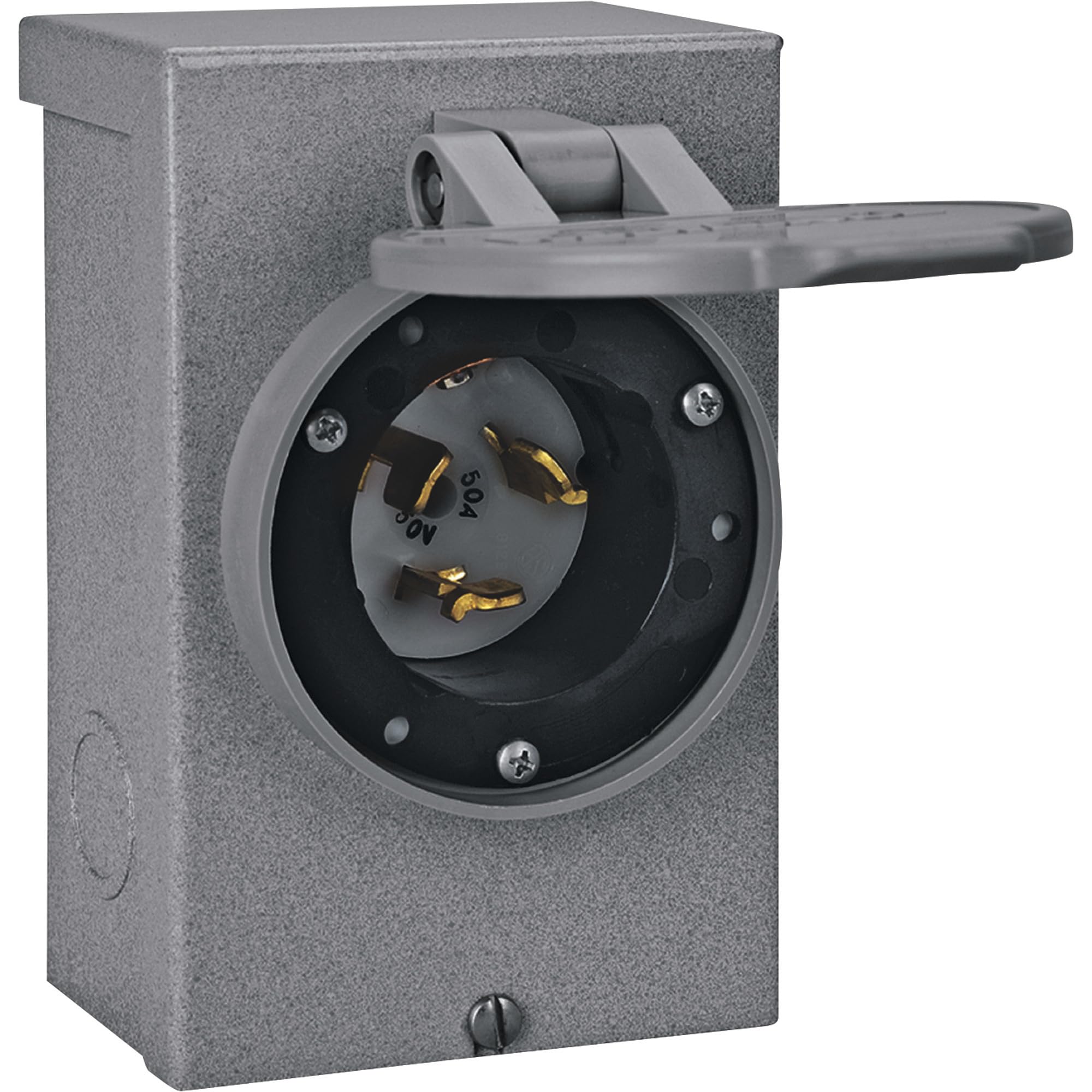Reliance Controls PB50 outdoor 50-Amp power inlet box with weatherproof NEMA 3R design