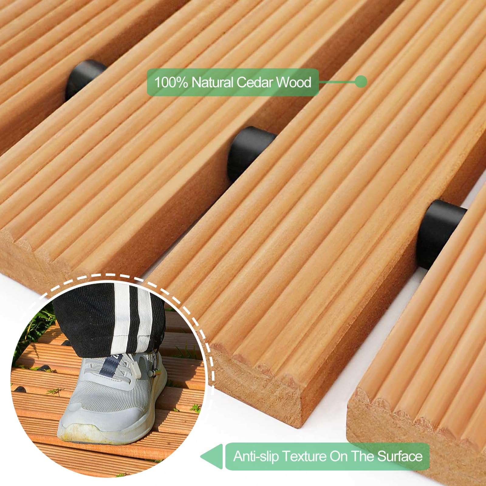 RELIANCER ground stakes anchor the path securely on soft soil