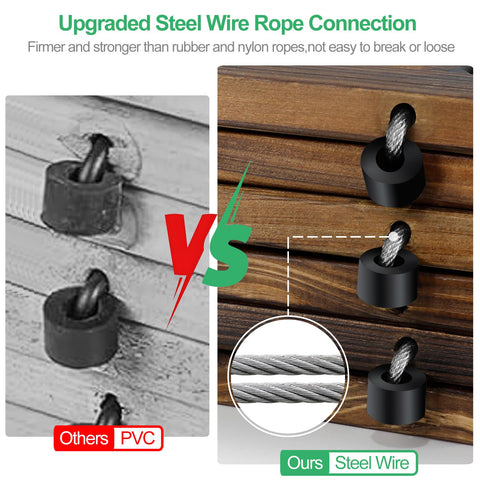 RELIANCER steel-wire rope connection emphasizes durable linking between planks