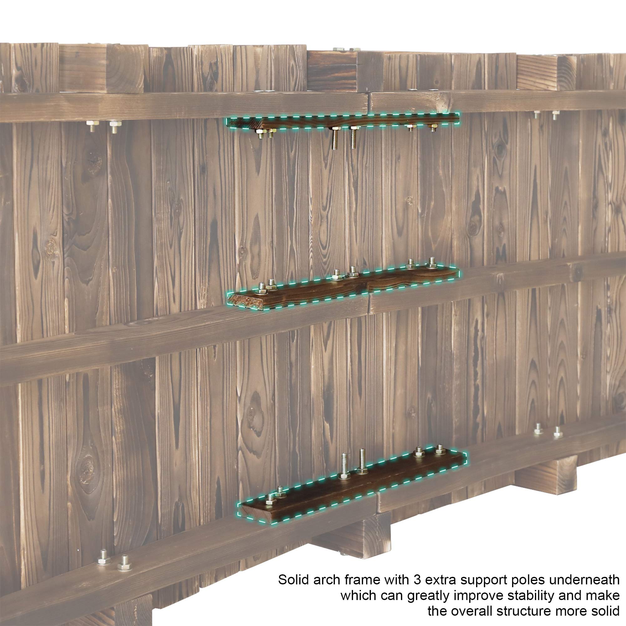 RELIANCER weather-resistant fir wood stands up to outdoor conditions.
