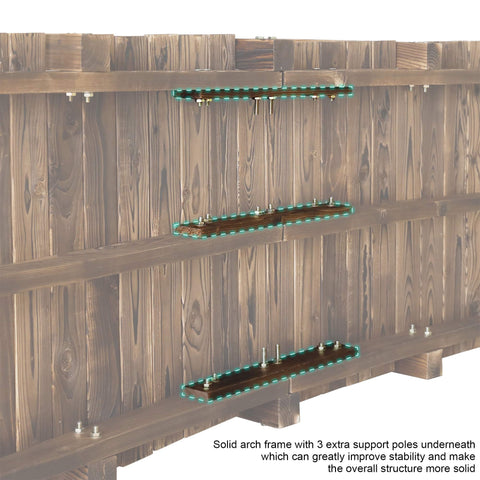 RELIANCER weather-resistant fir wood stands up to outdoor conditions.