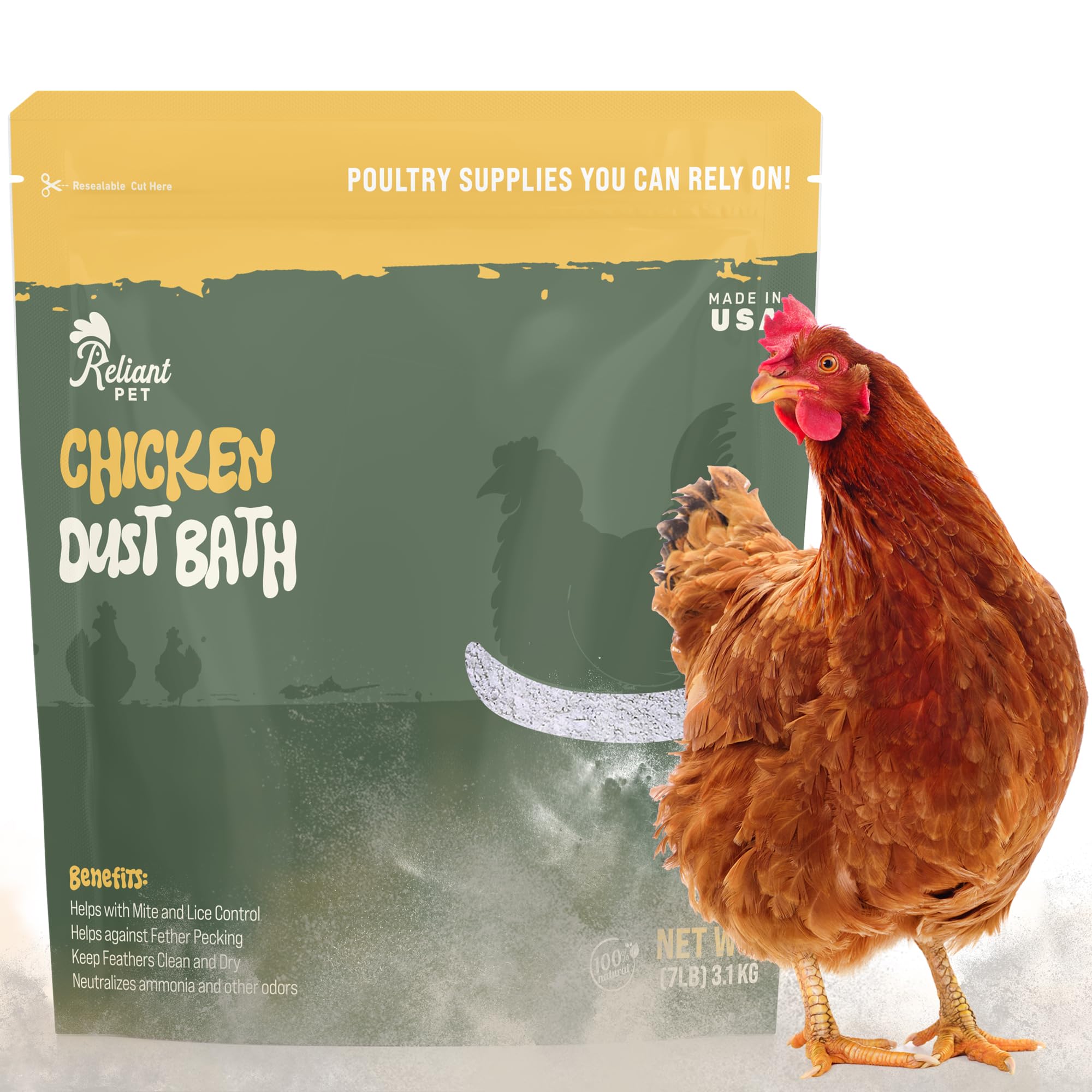 Reliant Pet 7lb bag ideal for small flocks and regular feather care