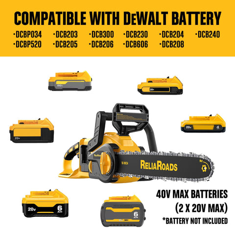 ReliaRoads cordless 40V chainsaw enables flexible battery-powered operation
