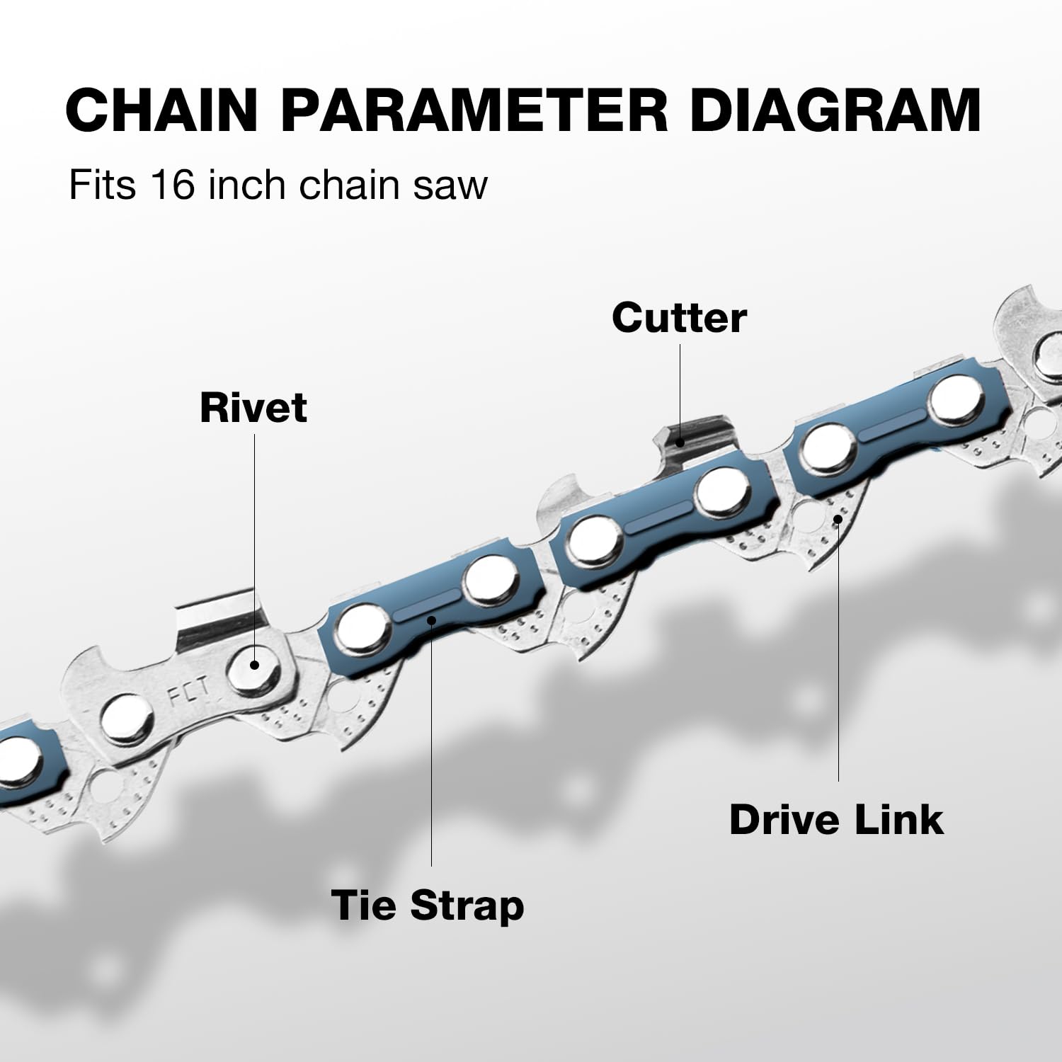 ReliaRoads 57 drive links chain promises strong resistance to wear.