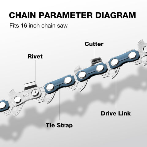 ReliaRoads 57 drive links chain promises strong resistance to wear.