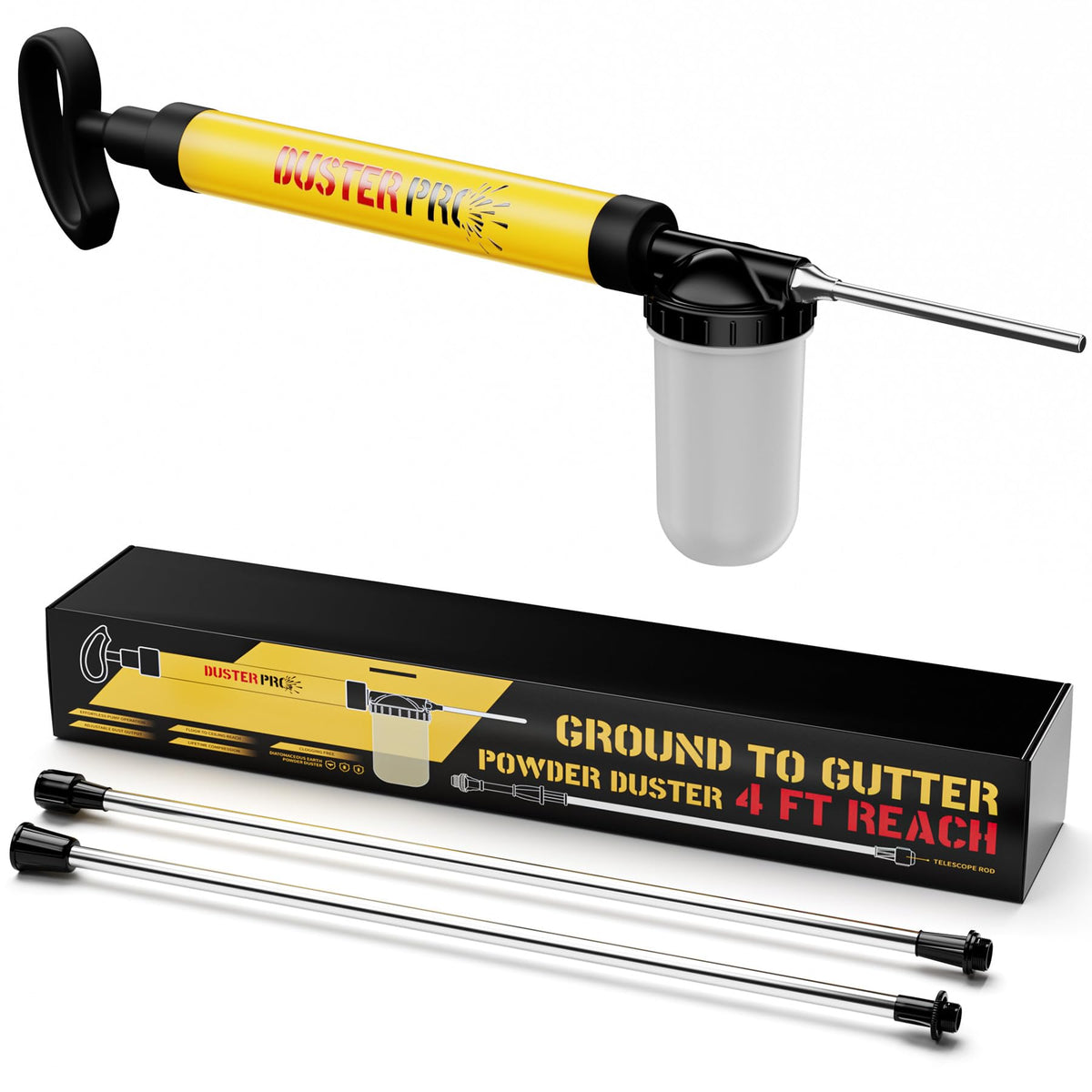 Relime diatomaceous earth duster pump ease for steady, comfortable powder application.