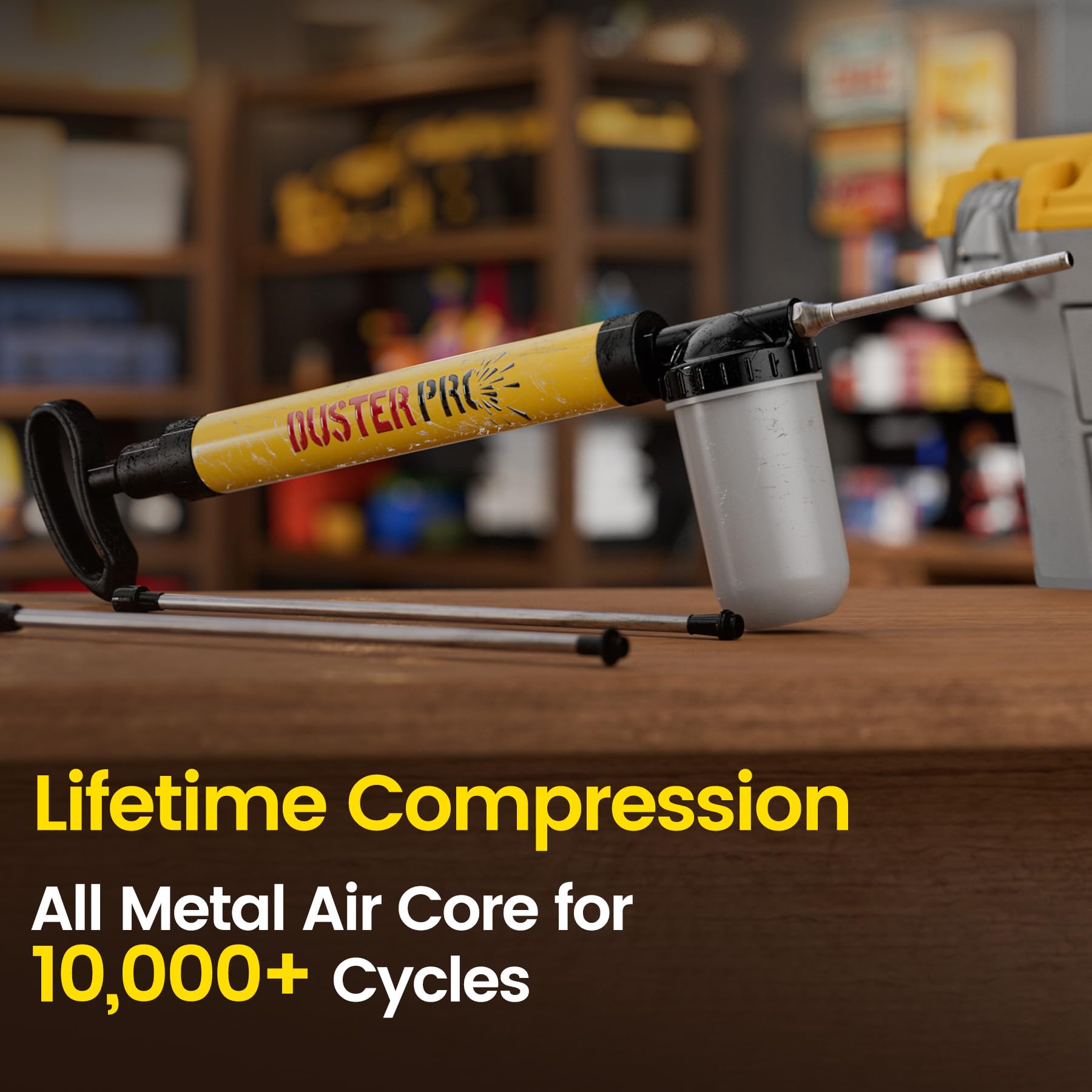 Relime sturdy metal-core dispenser withstands high pressure and years of use.