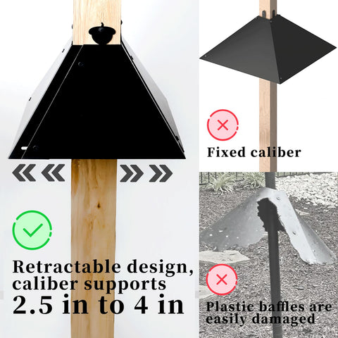RELIY 18-inch squirrel baffle shields outdoor bird feeders from pests
