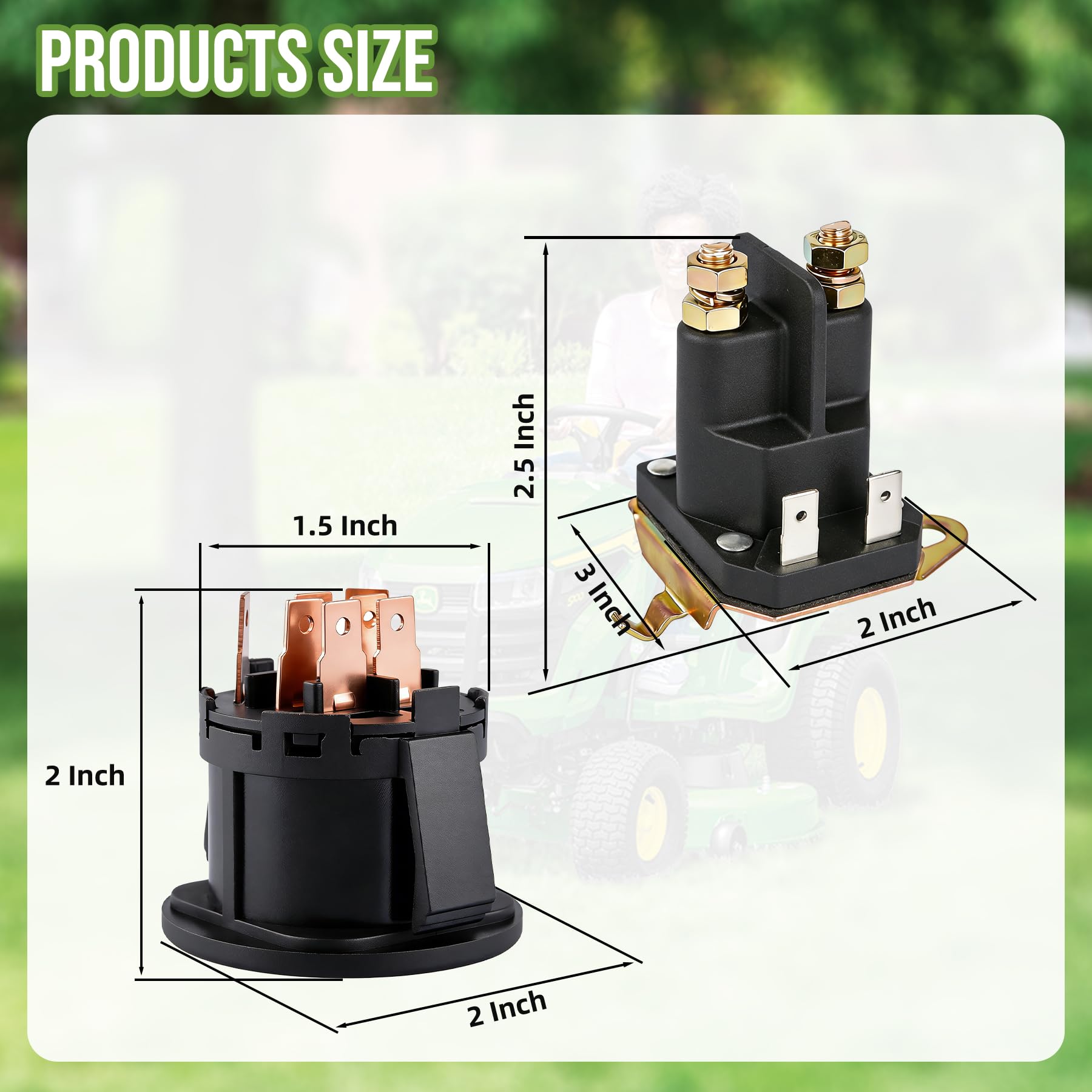 Reltvo 12V starter solenoid delivers quick, dependable starts for lawn equipment.