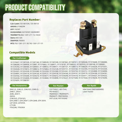 Reltvo two-piece kit includes ignition switch and solenoid for one-stop replacement.