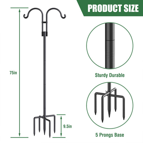 Relx bird feeder pole supports up to 20 lbs for heavy feeders.
