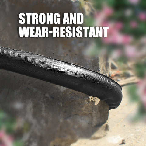 Relxitl fabric-covered hose resists wear and abrasion outdoors