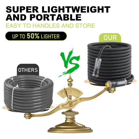 Relxitl garden hose all-weather flex remains flexible in heat or cold