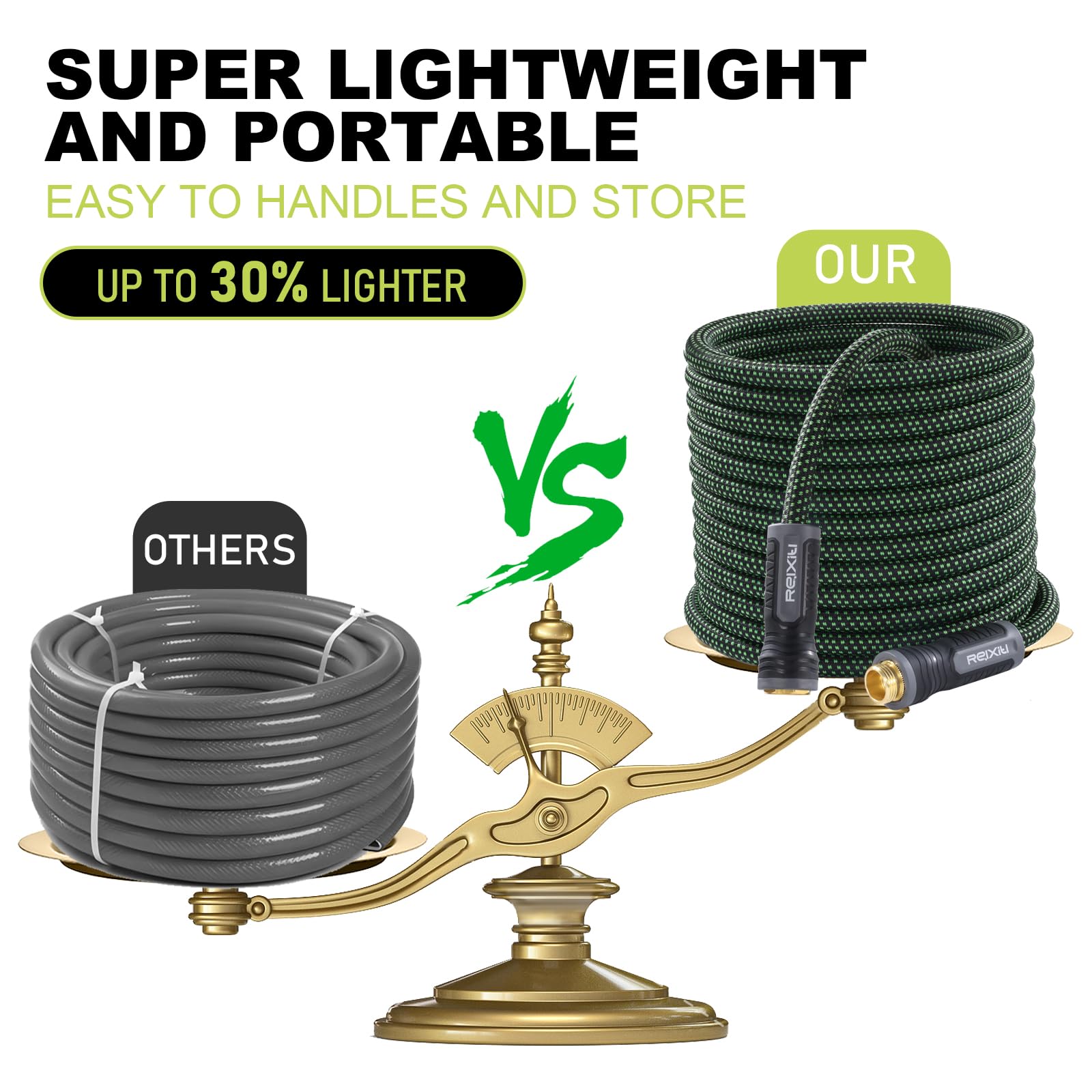 Relxitl garden hose leak-proof soft shell endures rough surfaces for longevity.