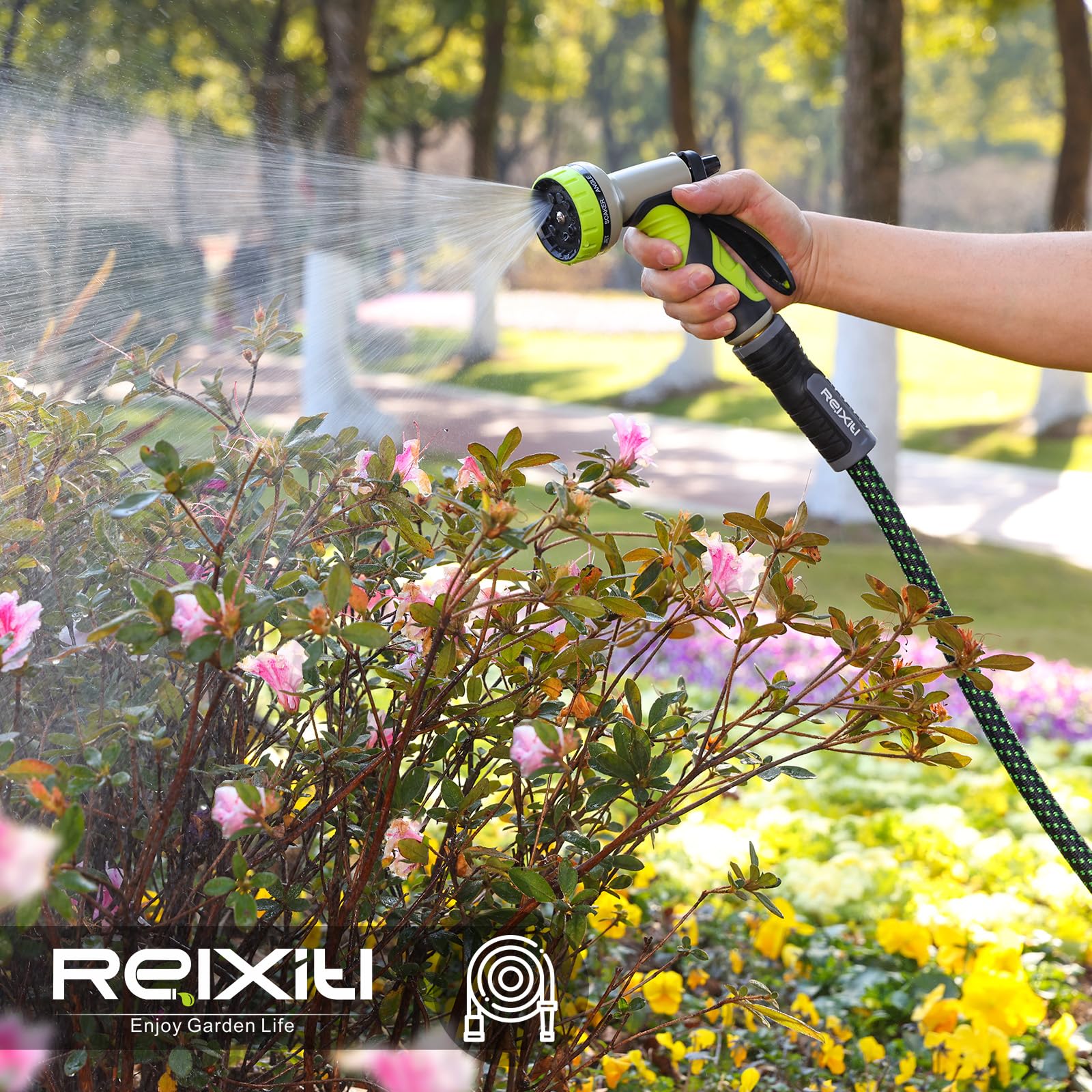 Relxitl garden hose ultra-lightweight construction makes handling easier.