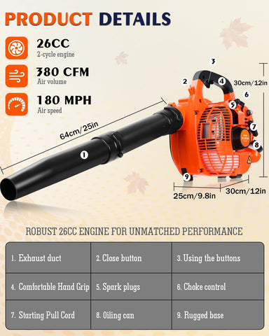 Relxxon blower fuel-efficient carburetor delivers more work per tank.