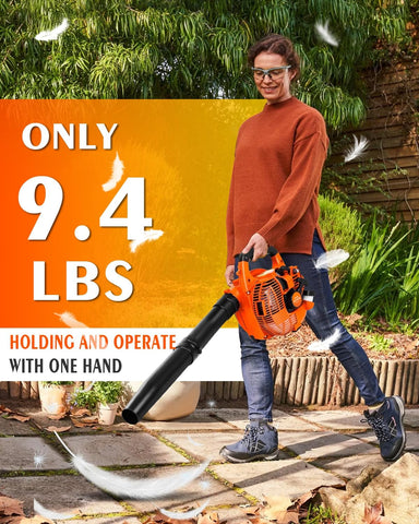 Relxxon leaf blower handheld design enables versatile one-handed operation.