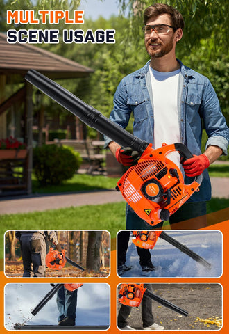 Relxxon blower low-noise output keeps yard work neighbor-friendly.