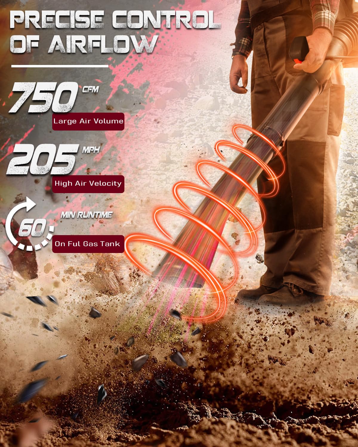 Relxxon RL9908 PRO 75-6cc engine detail for durability