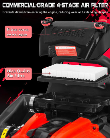 Relxxon RL9908 PRO 750 CFM nozzle clearing leaves