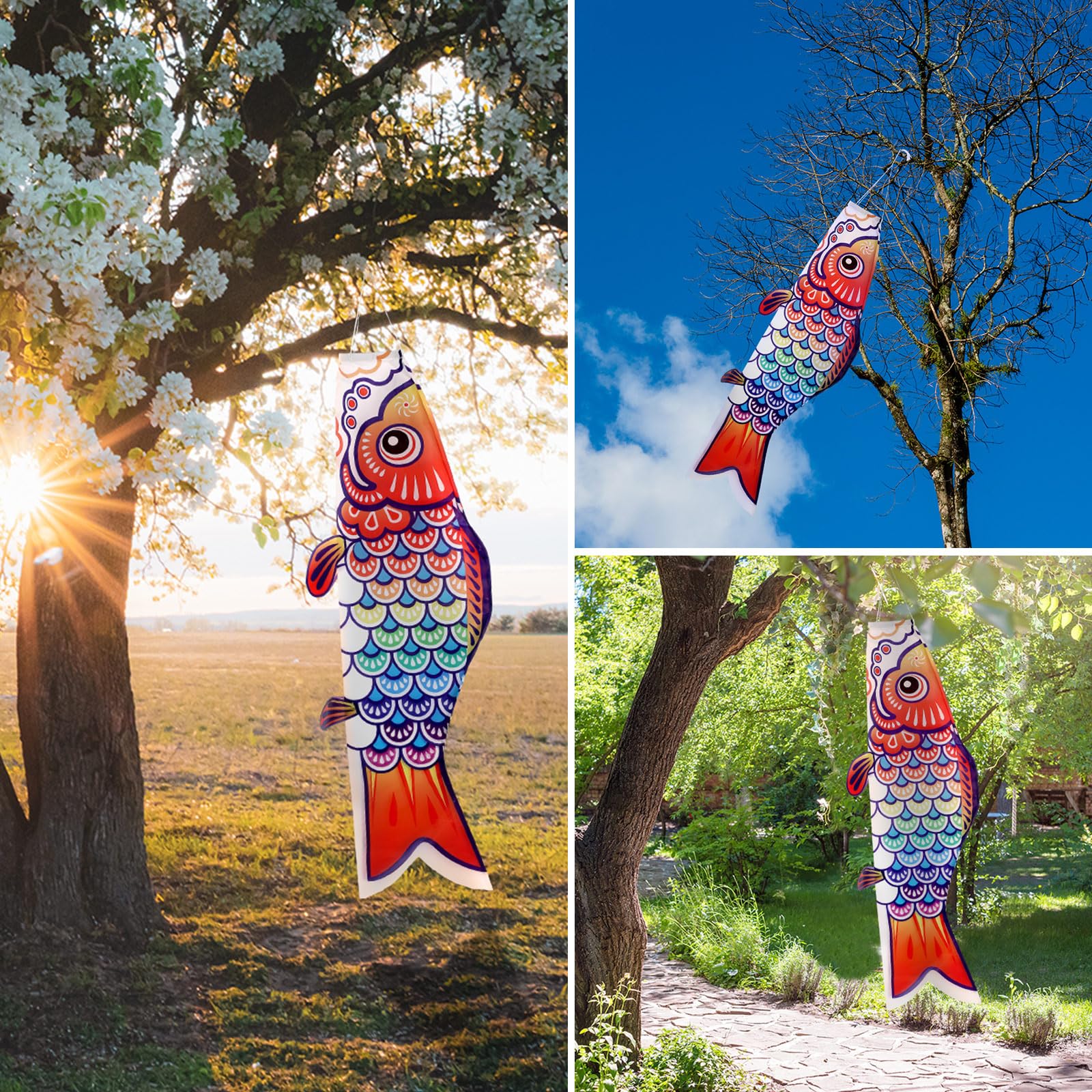 Remagr wind streamer is large enough to serve as a focal point.