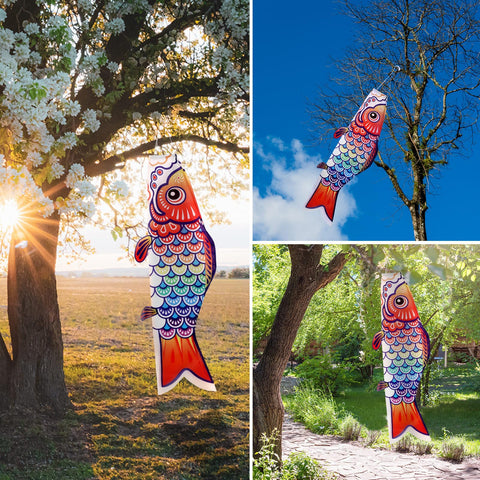 Remagr wind streamer is large enough to serve as a focal point.