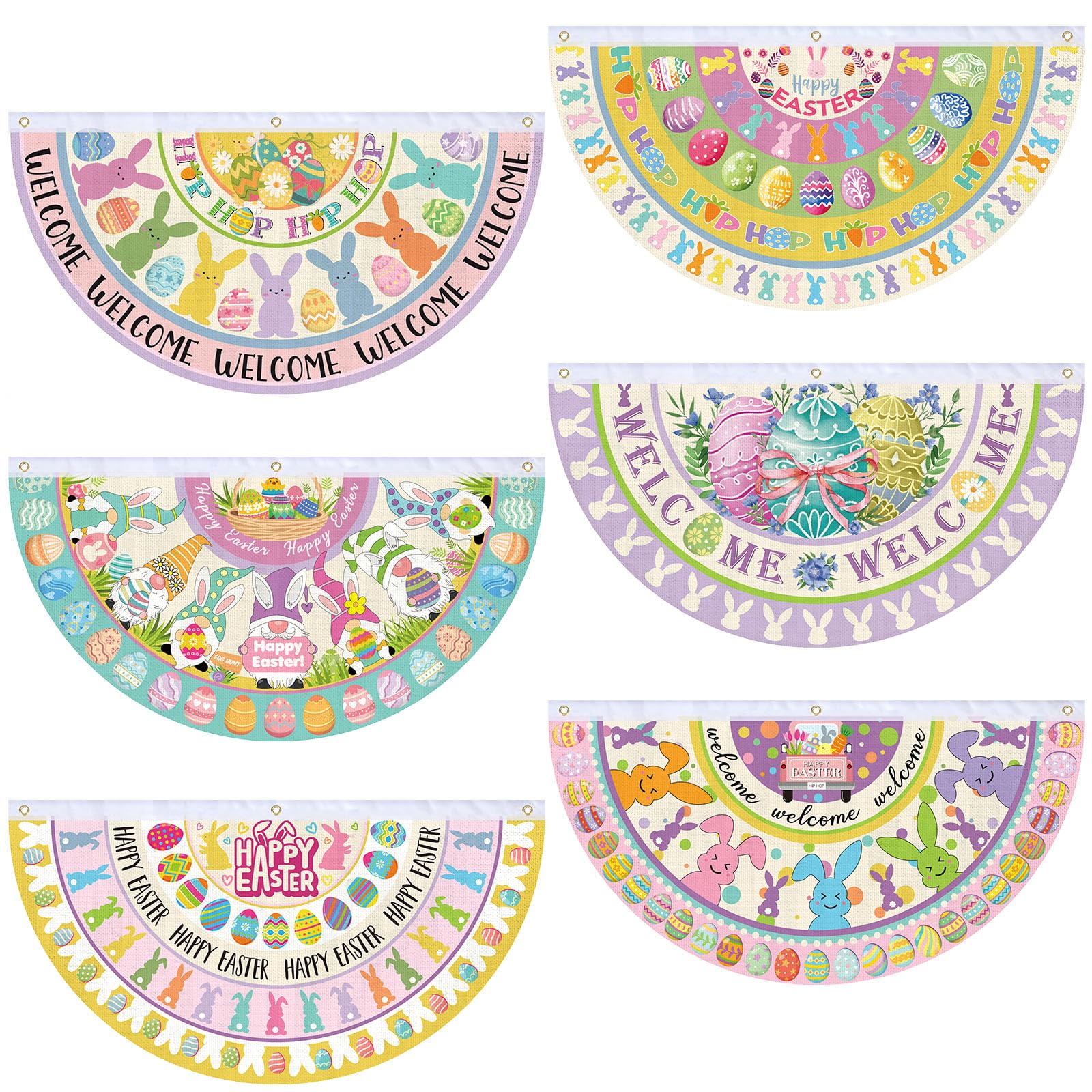 Remagr Easter welcome flags with bunny motif for vibrant outdoor garden display