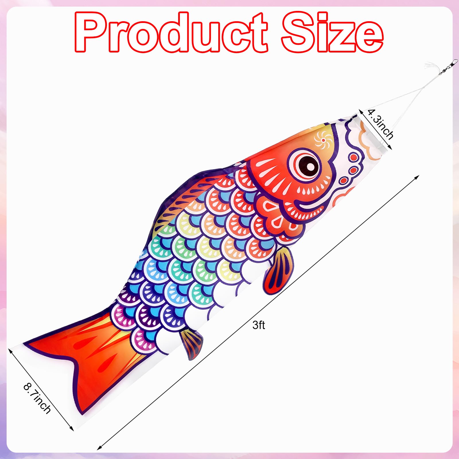 Remagr koi windsock shows lifelike tail movement for garden charm.