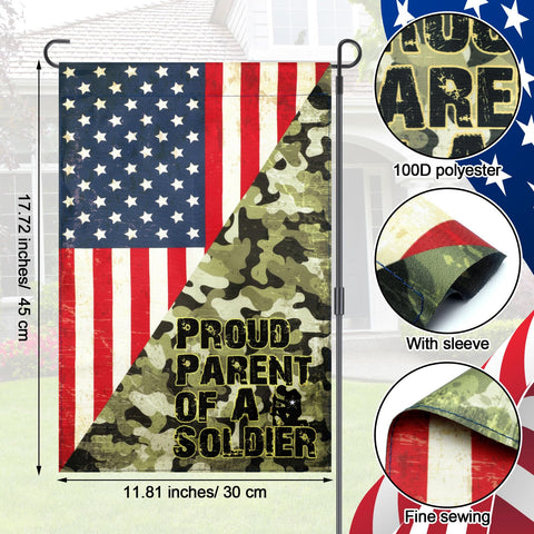Remagr Proud Parent of a Soldier flag, double-sided for visibility.