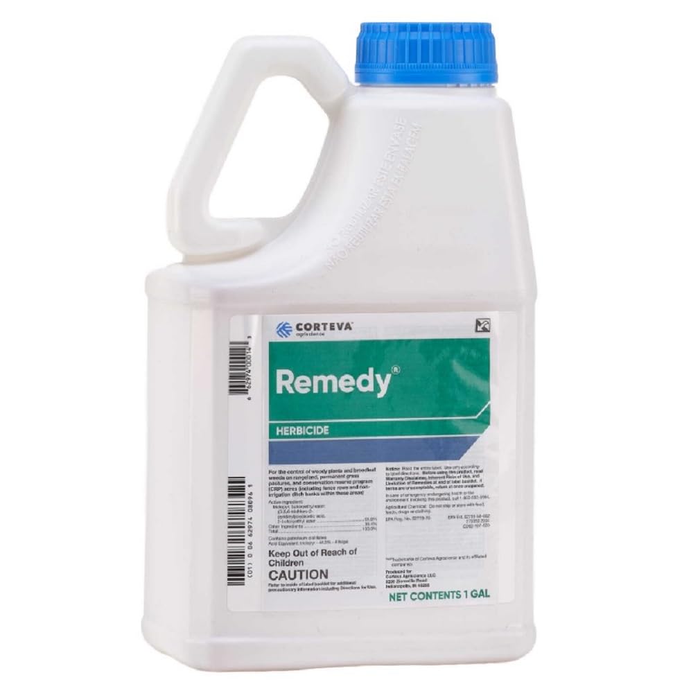 Remedy Ultra spray on fence lines for brush and mid-size tree control