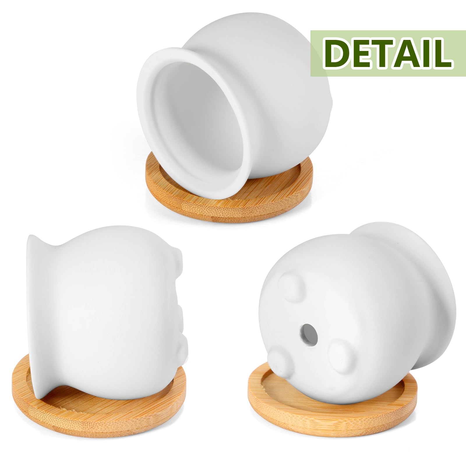 Remerry compact 2.5x2.15 inch pots fit small desks and shelves