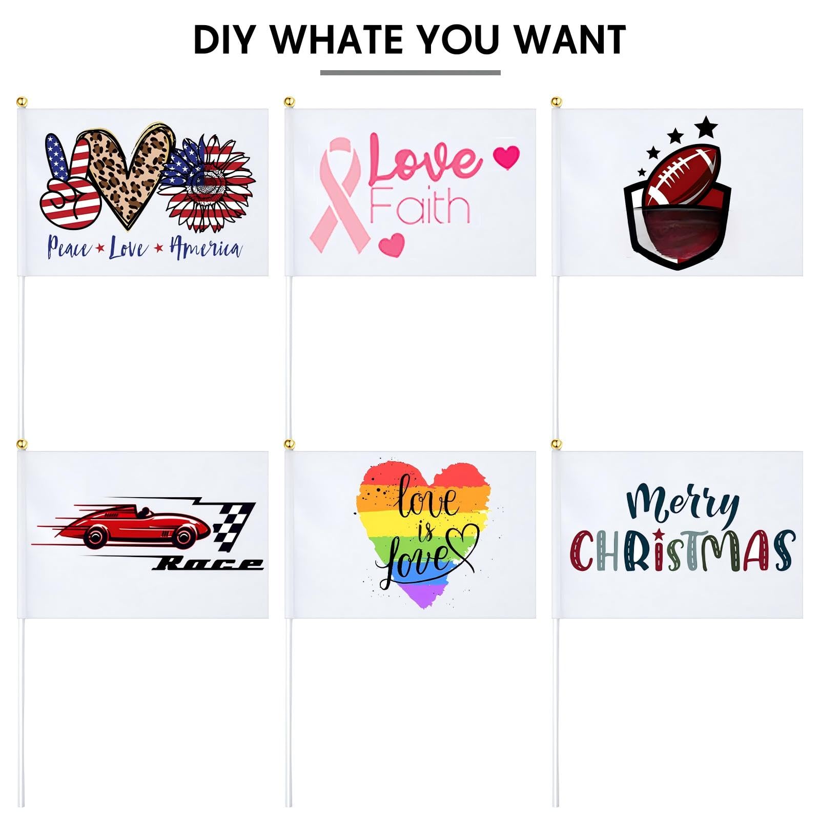 Remerry DIY flags for weddings, birthdays, and holiday parties.