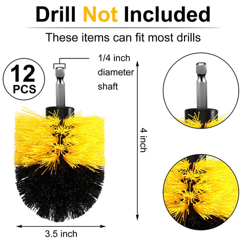 Remerry drill brush installation highlights easy setup for most drills.