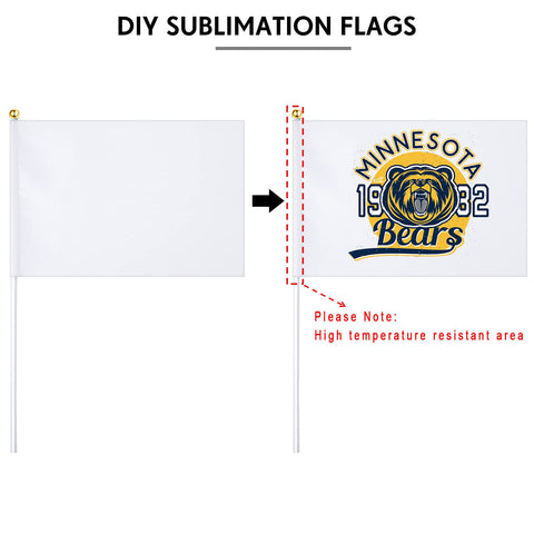 Remerry hand-held mini flags on sticks ideal for parades and celebrations.