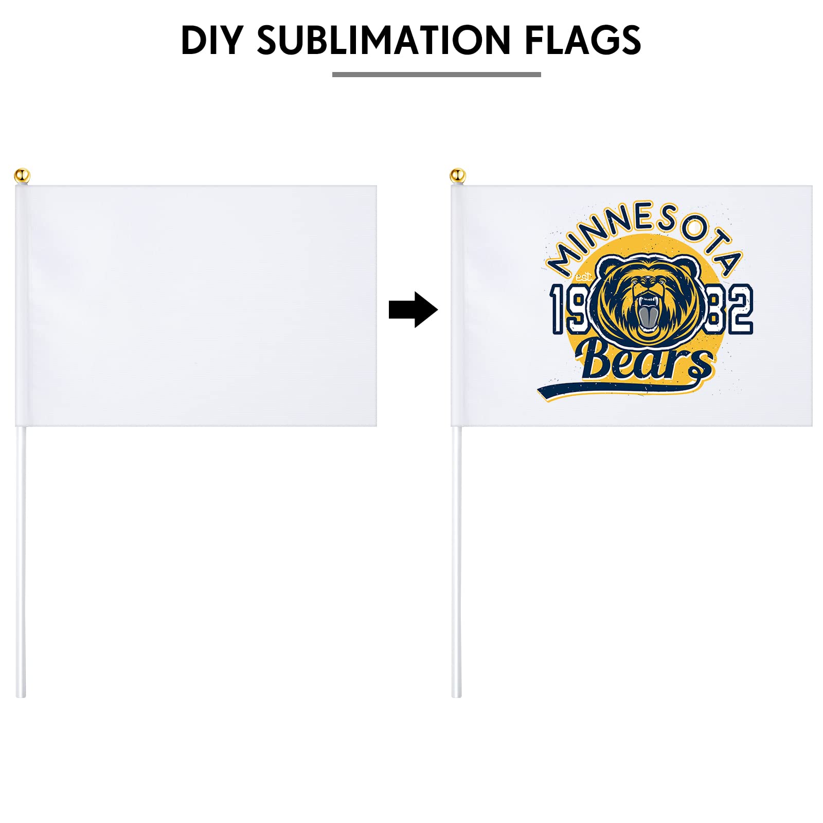 Remerry durable polyester and plastic flag material for repeated use.