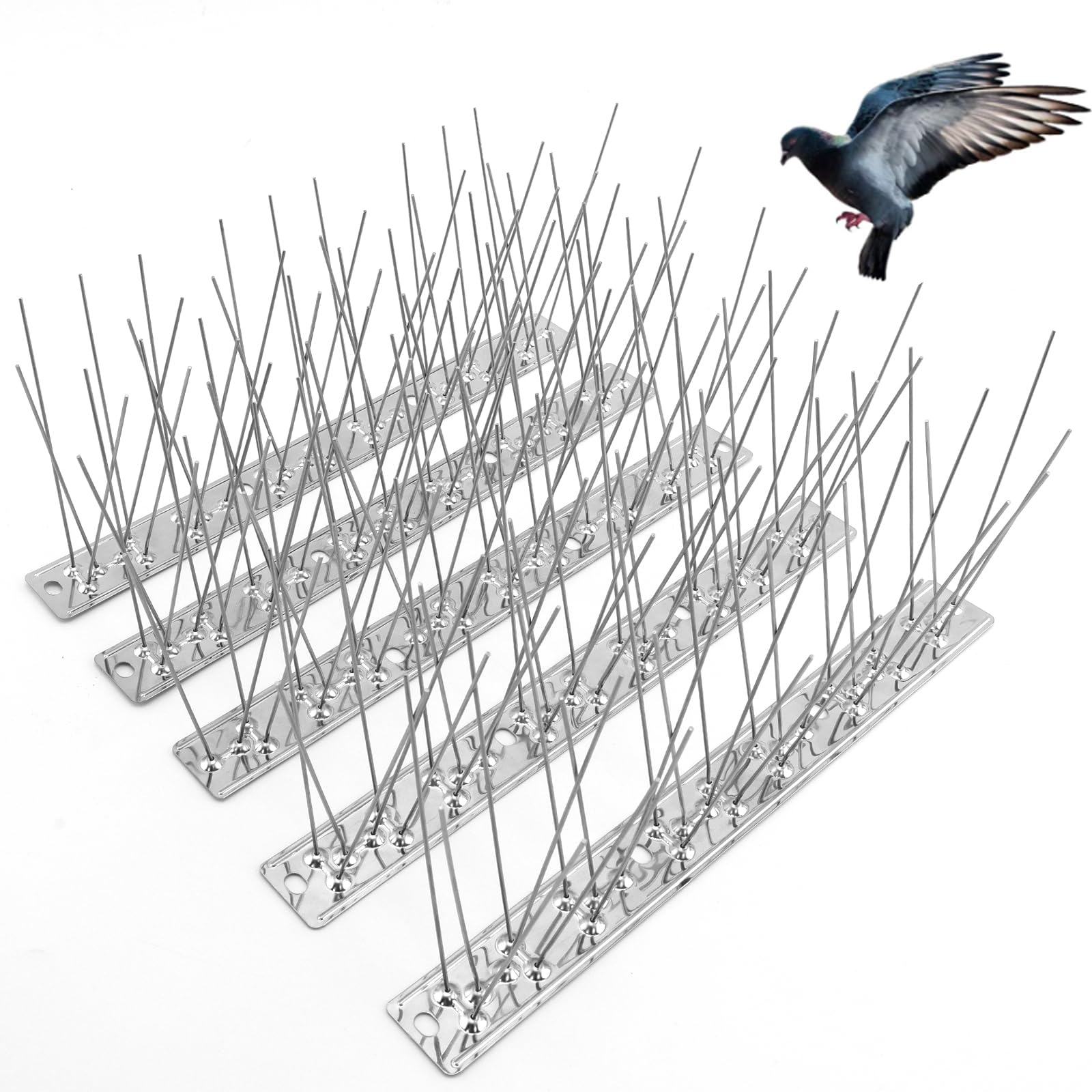 REMIAWY Bird Spikes on ledges deter pigeons with a humane visual cue