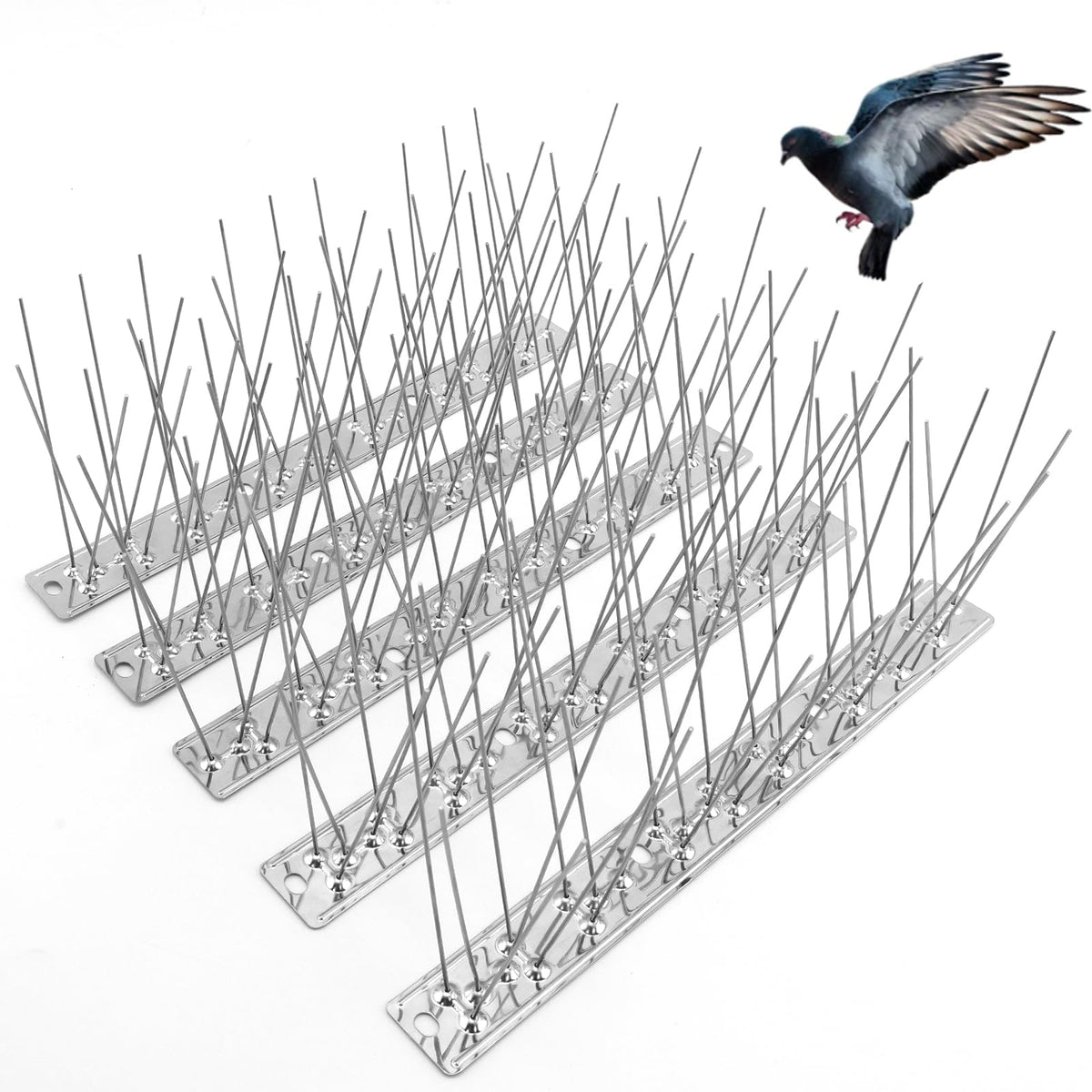 REMIAWY Bird Spikes on ledges deter pigeons with a humane visual cue