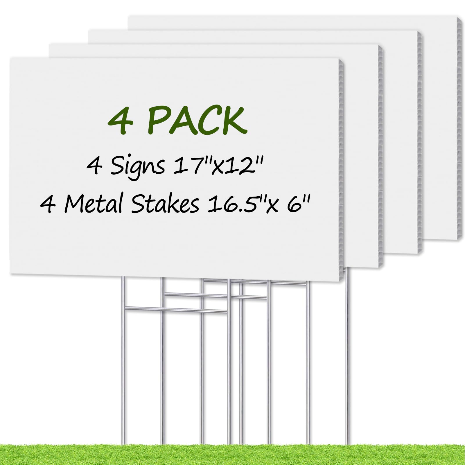 Remiawy blank yard sign 17x12 board for versatile indoor/outdoor display, ideal for yard sales.