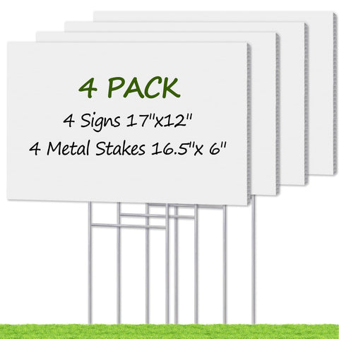 Remiawy blank yard sign 17x12 board for versatile indoor/outdoor display, ideal for yard sales.