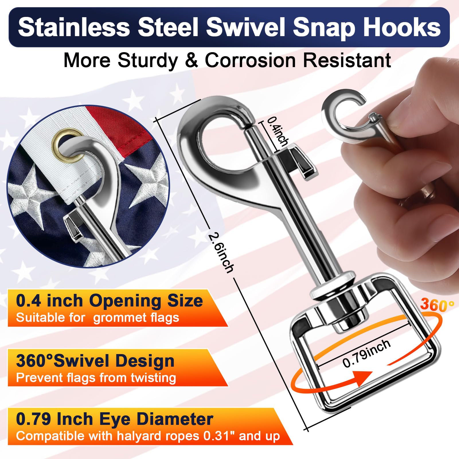 REMIAWY heavy duty clips provide easy grip for fast attachment.