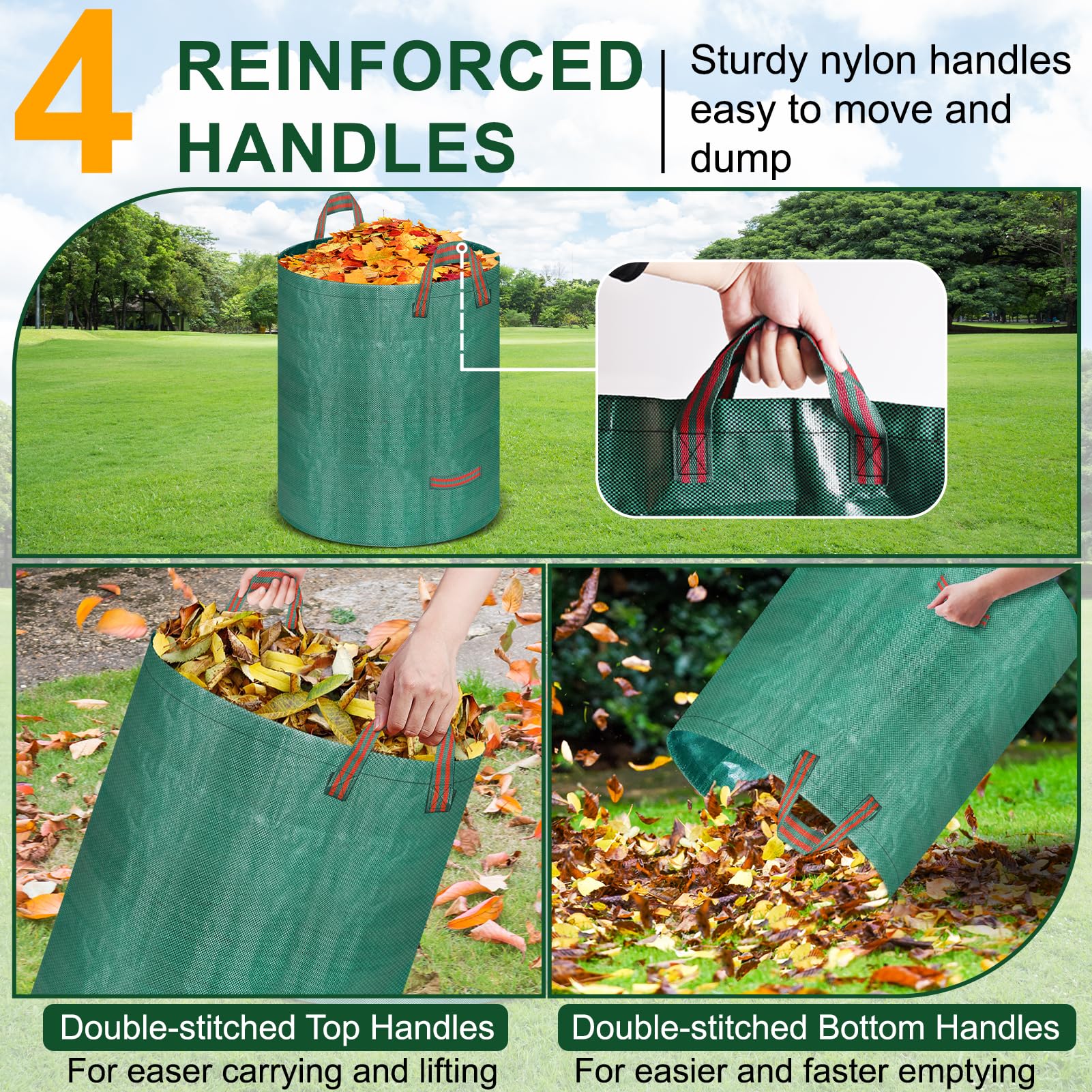 REMIAWY collapsible bags fold flat for compact storage after use.