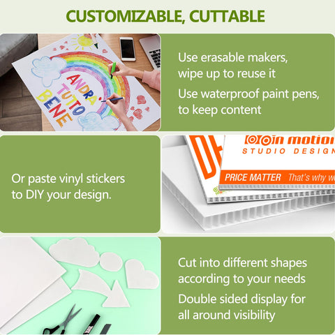 Remiawy double-sided yard sign offers high visibility from all directions.