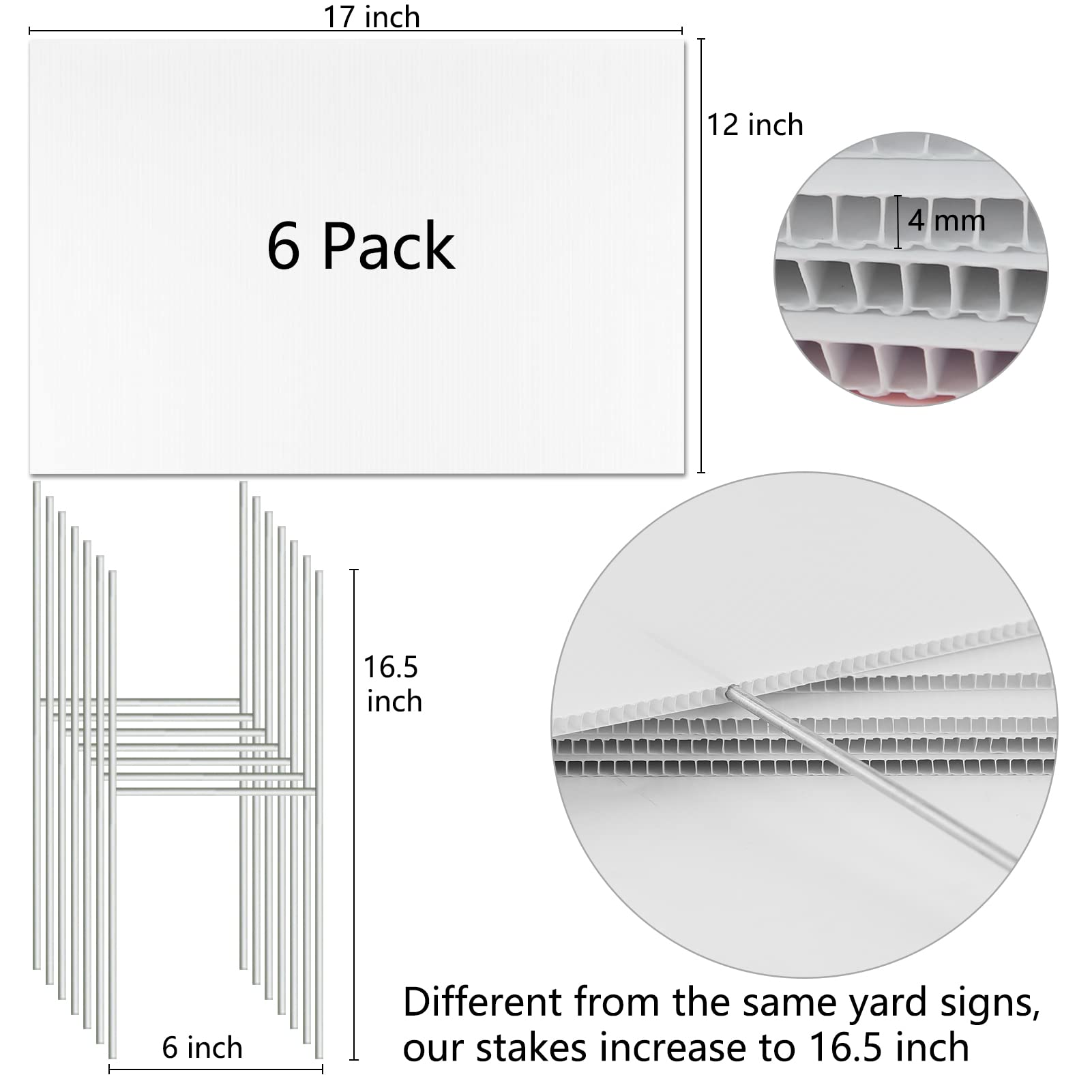 Remiawy double-sided yard sign for messaging visible from all directions.