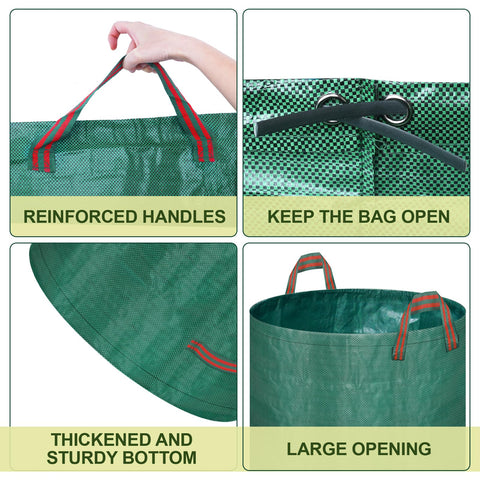 Remiawy foldable garden bag folds flat for compact storage