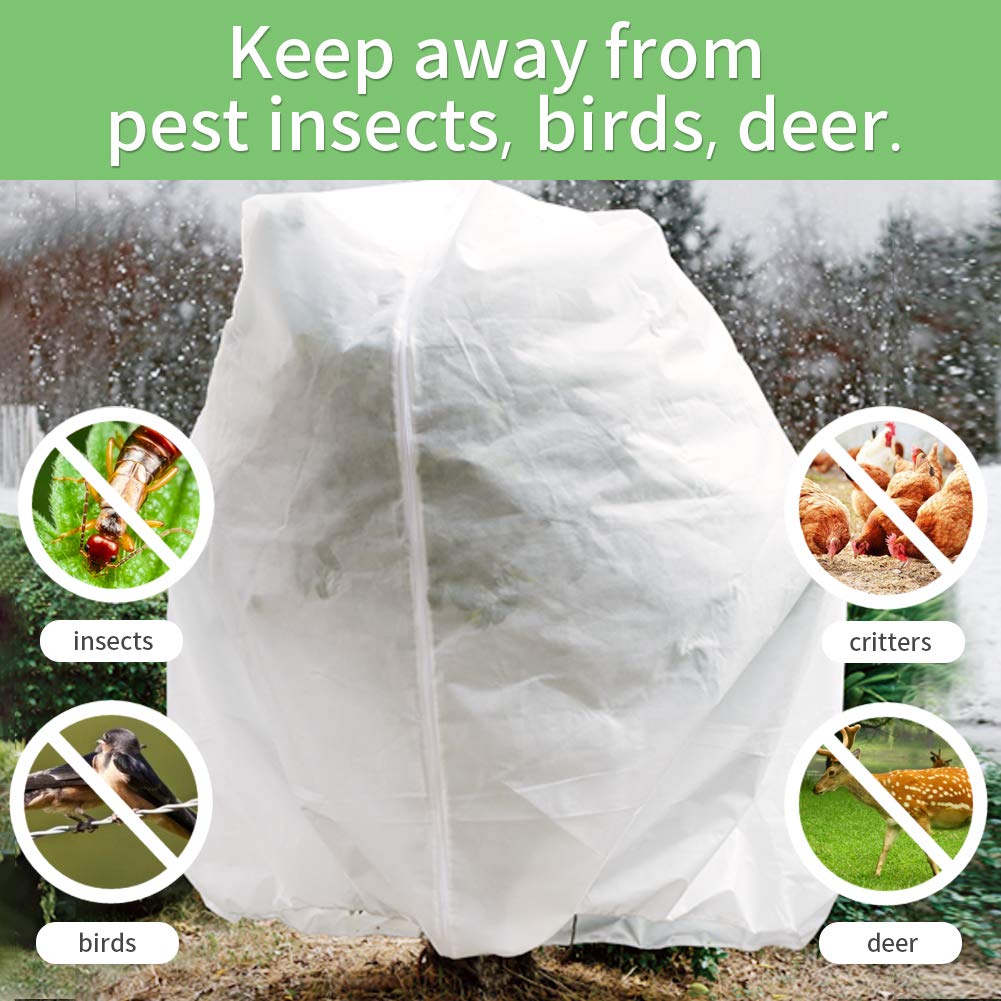 REMIAWY frost cover installed on a tree for protection.