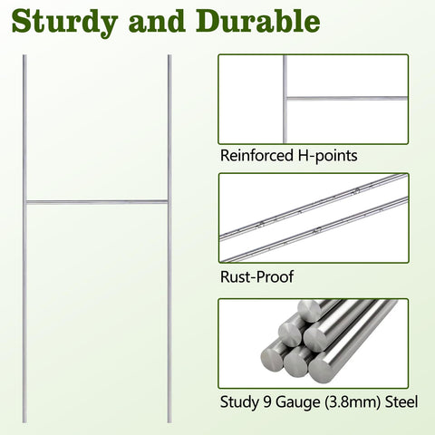 REMIAWY H-shaped-wire stakes ten-pack offers durable hold in varying weather.