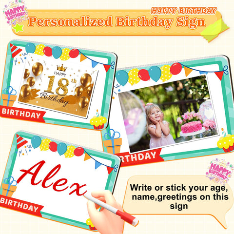 REMIAWY Happy Birthday yard sign balloon set adds color and party vibe outdoors